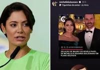 Michelle Bolsonaro ironiza delação de Mauro Cid: "Não ria" imagem