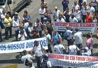 Rodoviários fazem protesto em Salvador e travam região da rodoviária