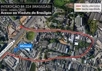 Tráfego de veículos será alterado na BR-324 para continuação de obra