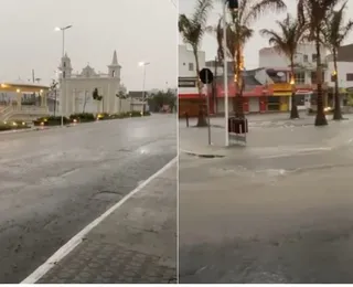 Chuva intensa causa alagamento em Conceição do Coité