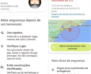 Google notifica terremoto falso e desativa sistema logo depois