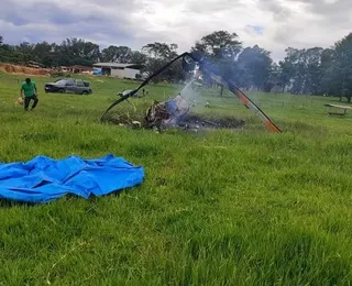 Helicóptero cai e deixa três mortos no interior de Minas Gerais