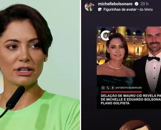 Michelle Bolsonaro ironiza delação de Mauro Cid: "Não ria"