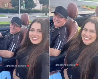 Namorada miss de Amado Batista mostra passeio em conversível