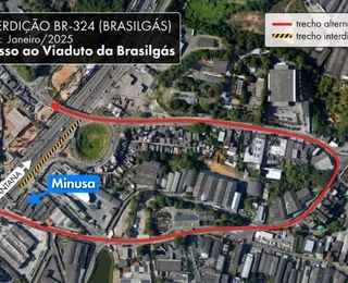 Tráfego de veículos será alterado na BR-324 para continuação de obra