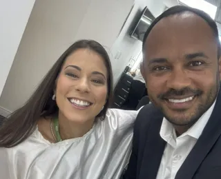 Vanderson se despede de Jessica Senra antes de último Bahia Meio Dia