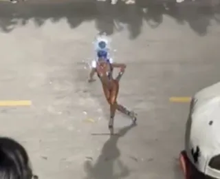 Vídeo: Lore Improta cai em desfile na Sapucaí e mostra machucados