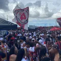 Ba-Vi: Torcida rubro-negra faz a festa no estacionamento do Barradão imagem