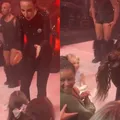 Fã mirim de Ivete fica emocionada após receber beijo da cantora; veja imagem
