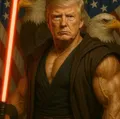 'Star Wars Day': Casa Branca posta foto de Trump com sabre de luz imagem