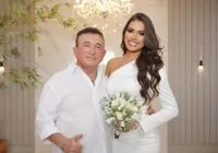 Amado Batista se casa com mulher 51 anos mais nova; veja imagem