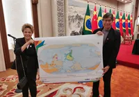 Com Brasil no centro, Dilma exibe novo mapa-múndi polêmico na China