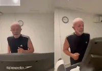 Em esteira, Lula incentiva exercícios físicos: “Viver até 120 anos" imagem