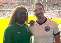 Liniker assiste e prestigia jogo do Bahia na Arena Fonte Nova imagem