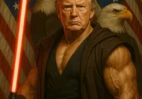'Star Wars Day': Casa Branca posta foto de Trump com sabre de luz imagem