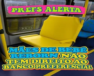 Mães de bebê reborn não terão prioridade no transporte, diz prefeitura