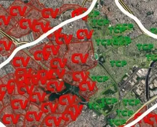 Mapa das facções é usado por motoristas e policiais para evitar perigo