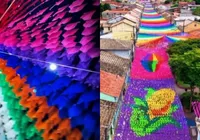 Cidade baiana encanta web com decoração junina gigante; assista