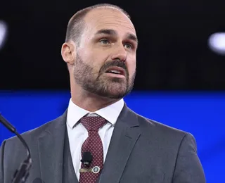 "Estou nos EUA para defender a liberdade", diz Eduardo Bolsonaro