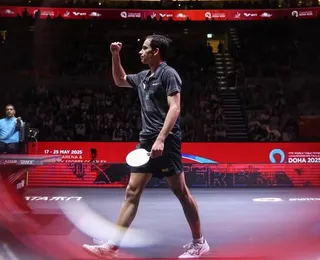 Hugo Calderano bate chinês e é finalista no Mundial de Tênis de Mesa