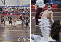 Aluno viraliza com dança de Ney Matogrosso em festa junina