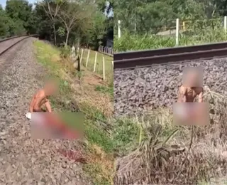 Bandido perde parte da perna após roubar casa e fugir em trem