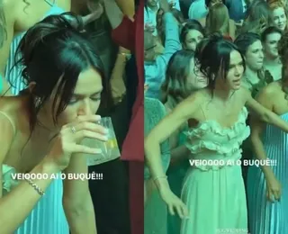 Bruna Marquezine viraliza em casamento de Lancellotti para pegar buquê