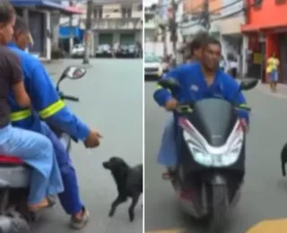 Cachorro 'pega carona' em moto ao vivo na TV e choca web - Imagem