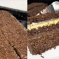 Bolo irresistível de chocolate com recheio de maracujá é prático; veja receita imagem