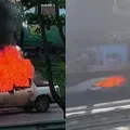Vídeo: carro em chamas desce desgovernado no sul da Bahia imagem