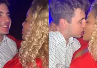 Filho de Gugu é visto aos beijos com apresentadora 18 anos mais velha