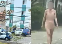 Mulher sai na rua nua e acaba presa após confessar ter matado o pai