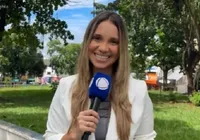Repórter da Record Bahia entra em trabalho de parto ao vivo; assista imagem