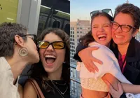 Sandra Annenberg posa com bandeira LGBT após filha se assumir