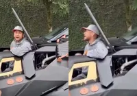 VÍDEO: Neymar testa Batmóvel milionário que solta jato de fogo imagem