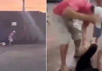 Vídeo: Homem arrasta mulher pelos cabelos e a espanca com socos imagem