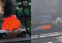 Vídeo: carro em chamas desce desgovernado no sul da Bahia