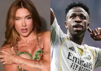 Vini Jr. causa alvoroço na Web ao reagir a foto de Virginia de biquíni