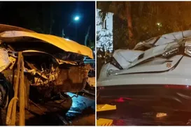 Homem tem carro atingido por avião, assaltado e destruído por ladrão - Imagem