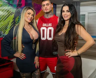 Andressa Urach esquece brigas e grava conteúdo adulto com rival e ex
