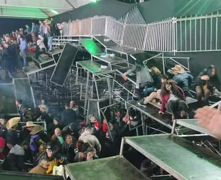 Arquibancada desaba e deixa 60 feridos antes de show de sertanejos
