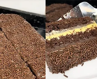 Bolo irresistível de chocolate com recheio de maracujá é prático; veja receita