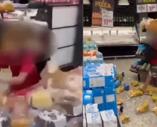 Criança destrói produtos de supermercado e conselho tutelar anuncia medida