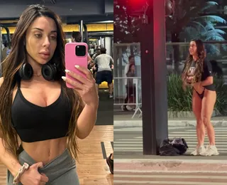 Influenciadora causa alvoroço ao trocar de roupa em avenida famosa