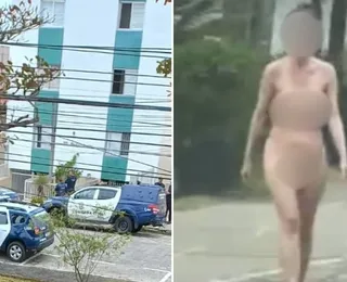 Mulher sai na rua nua e acaba presa após confessar ter matado o pai