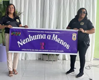 “Nenhuma a Menos”: PC faz ação contra violência à mulher