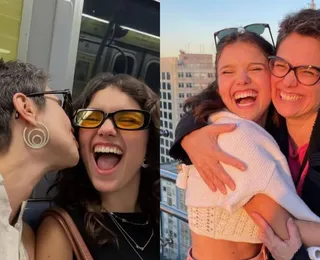 Sandra Annenberg posa com bandeira LGBT após filha se assumir