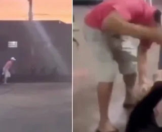 Vídeo: Homem arrasta mulher pelos cabelos e a espanca com socos