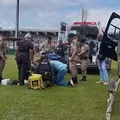 Vídeo: PM é baleado por traficante e socorrido às pressas em helicóptero imagem