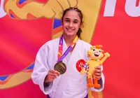 É ouro! Judoca baiana de 15 anos leva a Bahia ao pódio imagem